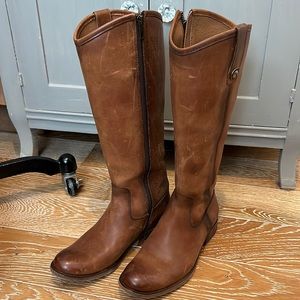New Frye melissa tall brown leather boots